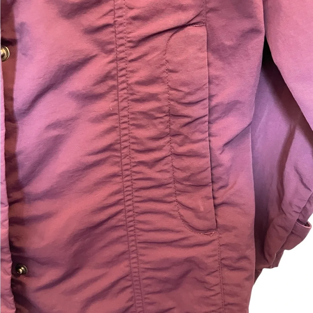 EDDIE BAUER Purple Hooded Drawstring Waist Lightweight Rain Jacket Coat - Small - Picture 5 of 16